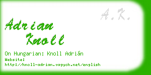 adrian knoll business card